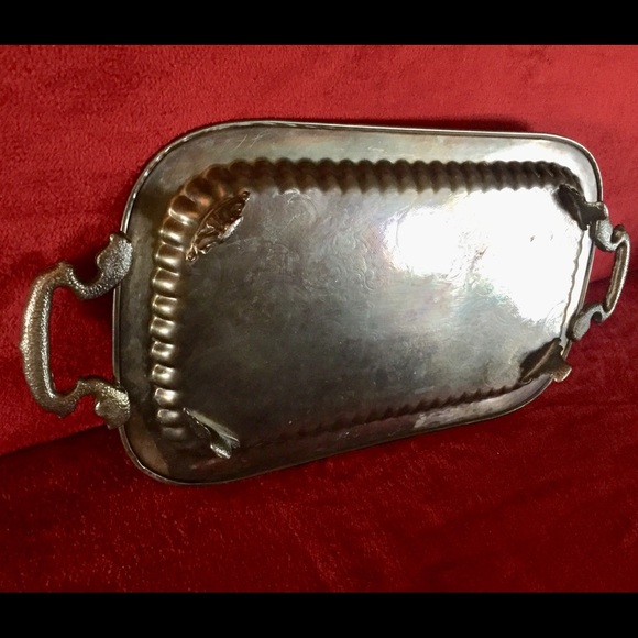 Vtg Silver Footed Swim Trophy Tray Memphis Plated - Picture 8 of 16